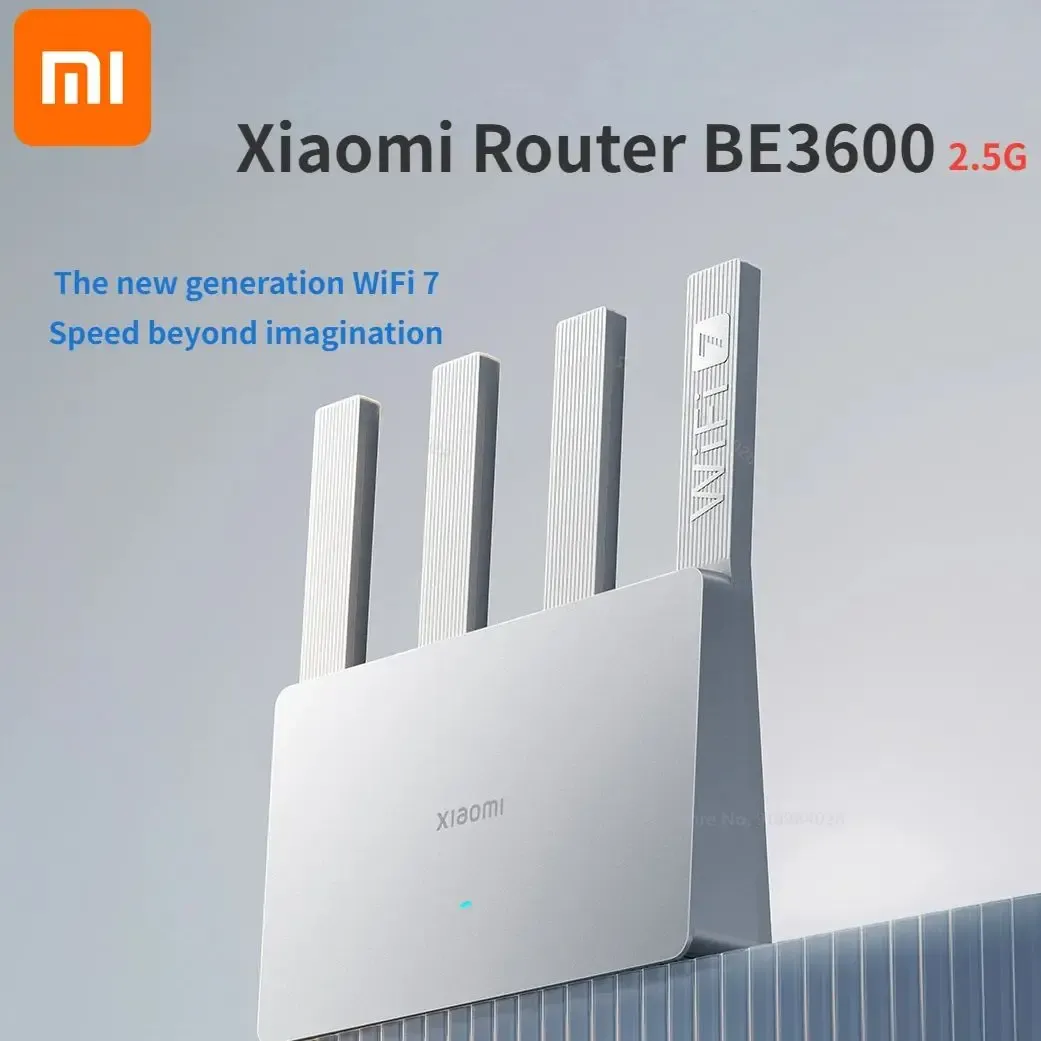 [ App | Taxa Inclusa | Moedas R$ 224 ] Xiaomi-Roteador Wi-Fi Be3600 Wifi 7, 2,4 Ghz/5ghz, 160mhz,  Acelerao De Jogos, Wan Dupla